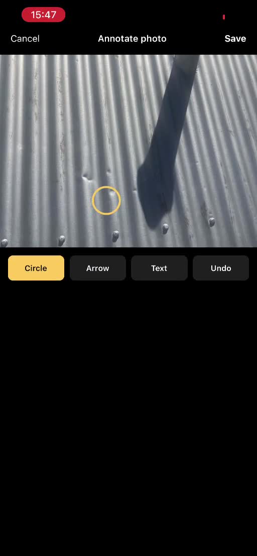 RoofFindings on-roof photo annotation